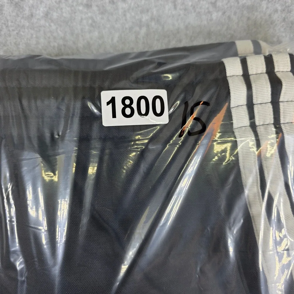 Adidas Track Pants‎ Kids Large Black Red Logo Joggers 3 Stripe Athletic Training
